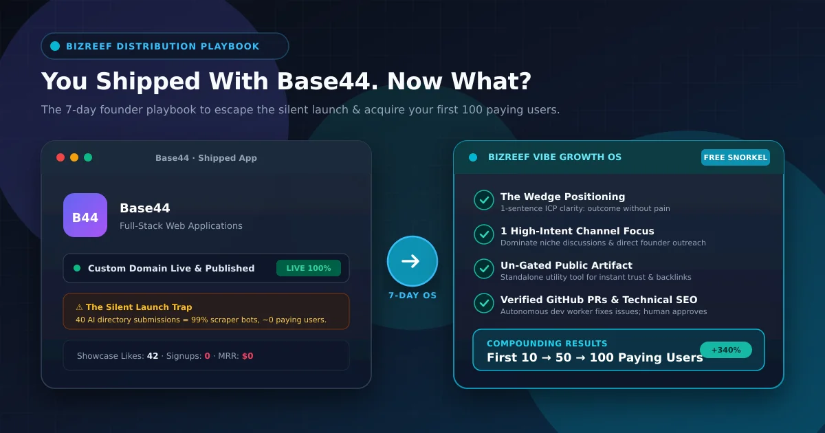 How to get users after shipping with base44 - 7-day distribution playbook