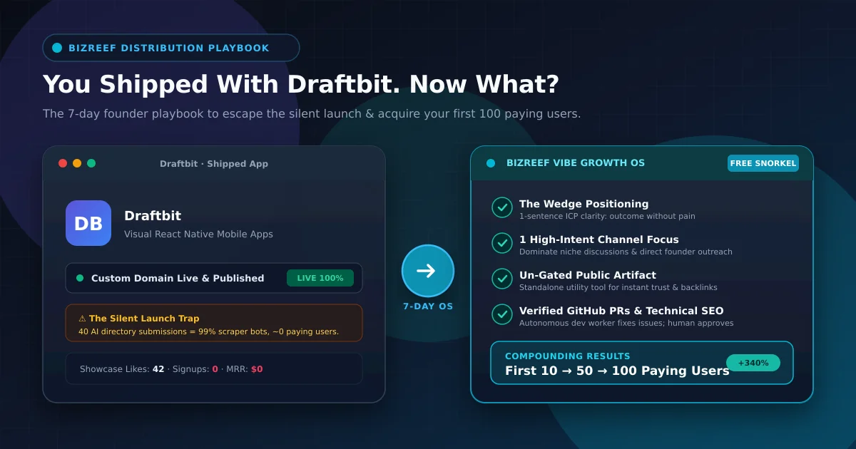 How to get users after shipping with draftbit - 7-day distribution playbook