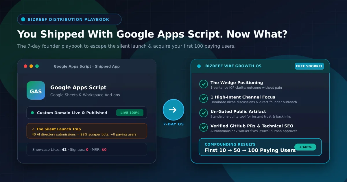 How to get users after shipping with gas - 7-day distribution playbook