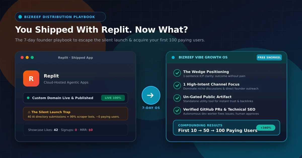 How to get users after shipping with replit - 7-day distribution playbook