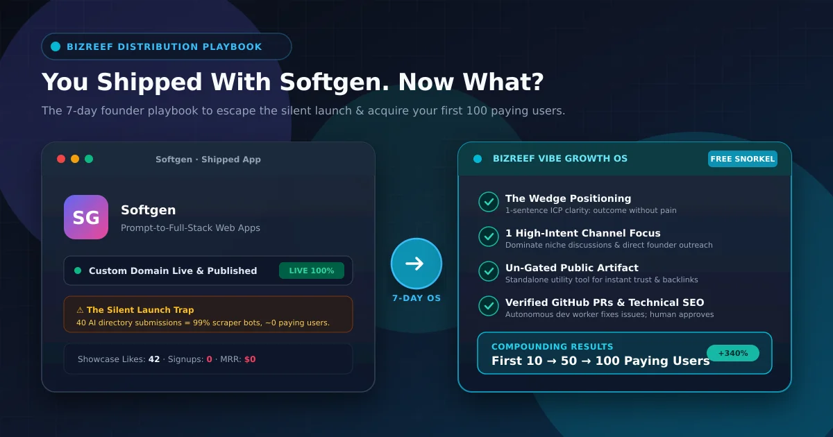 How to get users after shipping with softgen - 7-day distribution playbook
