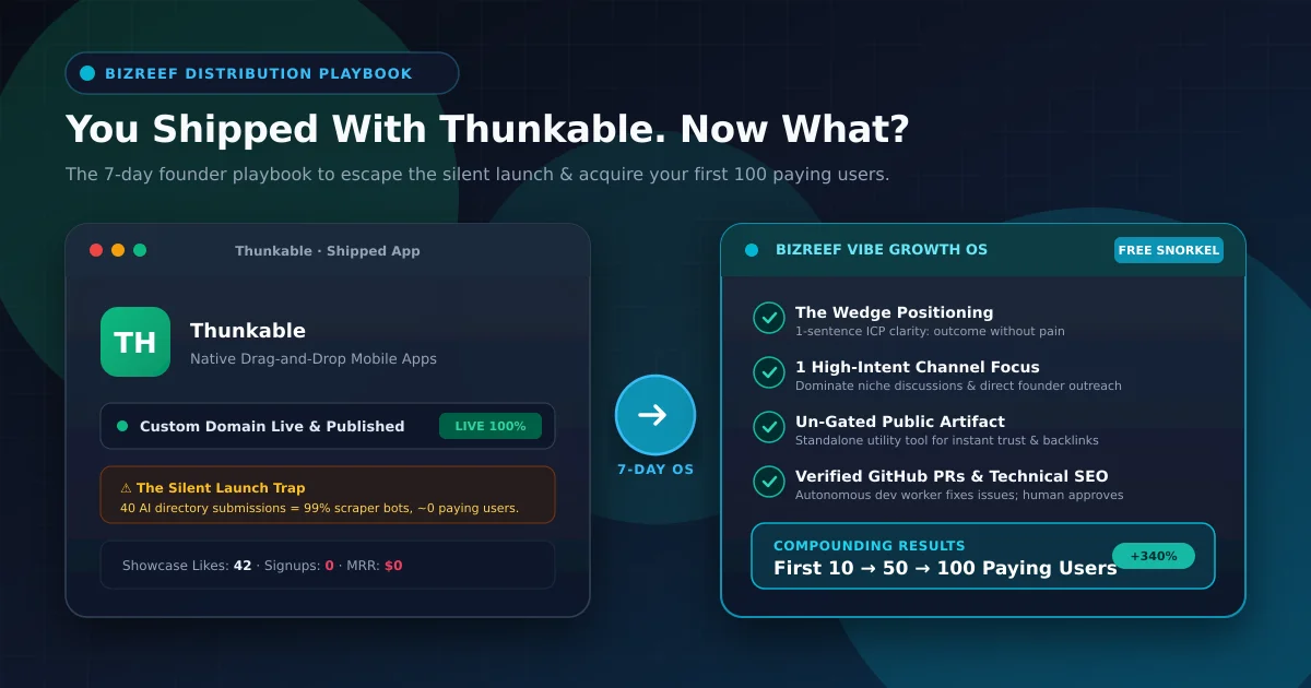 How to get users after shipping with thunkable - 7-day distribution playbook