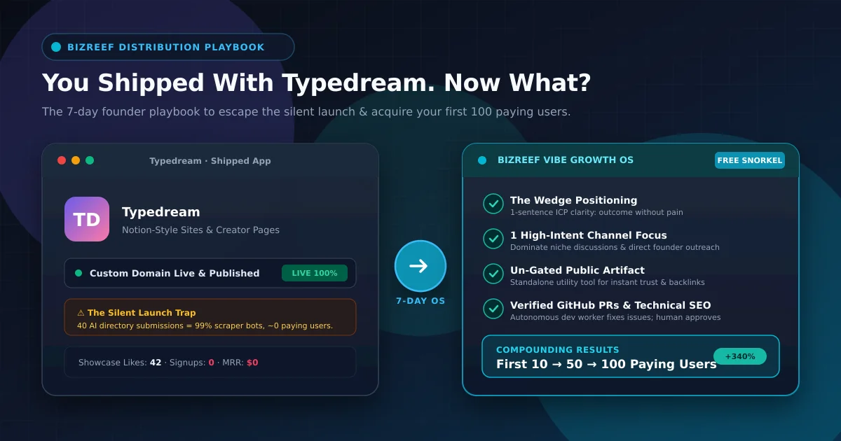 How to get users after shipping with typedream - 7-day distribution playbook