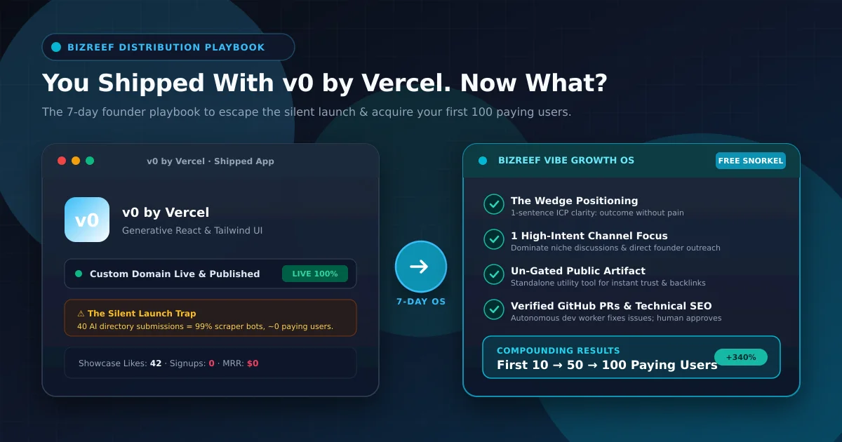 How to get users after shipping with v0 - 7-day distribution playbook