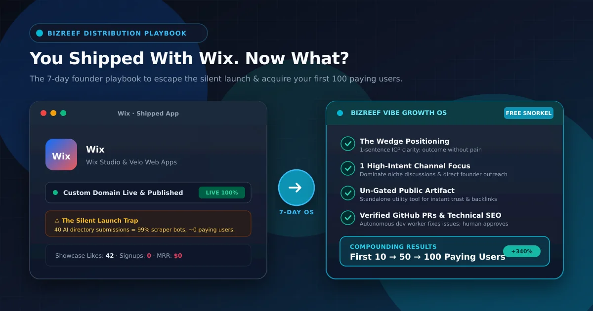 How to get users after shipping with wix - 7-day distribution playbook
